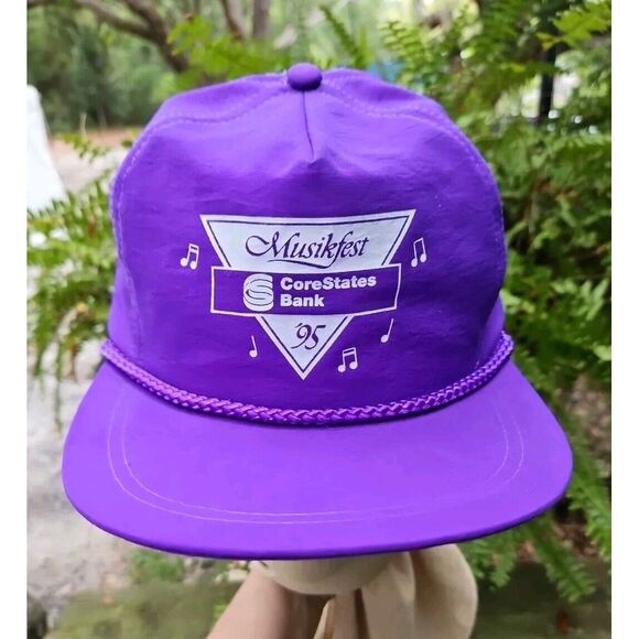 Musikfest '95 Cap Hat‎ Vintage Purple 1995 Music Festival Core States Bank - Picture 1 of 10